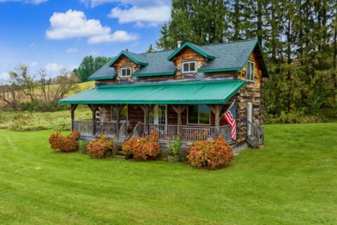 95.02-Acre Premier Whitetail Hunting Estate with Log Cabin, Pond
