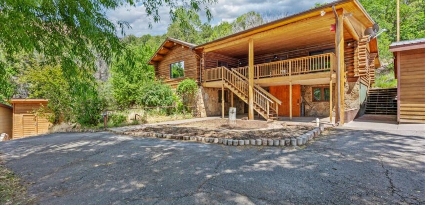 Colorado Log Home on 3.75 Acres For Sale with Pond, Orchard