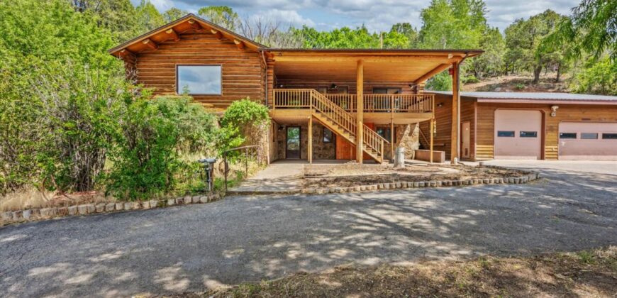 Colorado Log Home on 3.75 Acres For Sale with Pond, Orchard