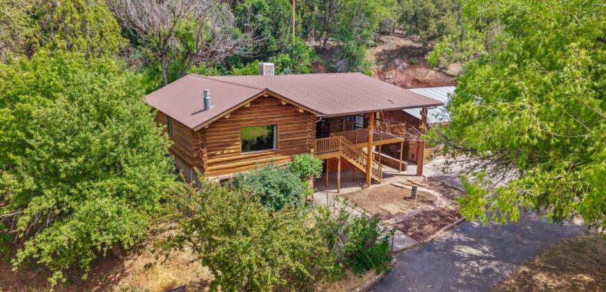Colorado Log Home on 3.75 Acres For Sale with Pond, Orchard