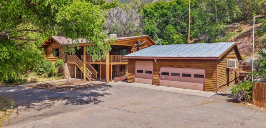 Colorado Log Home on 3.75 Acres For Sale with Pond, Orchard