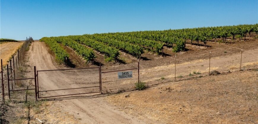 Paso Robles Vineyard For Sale w/ Pomegranates – Highlands District